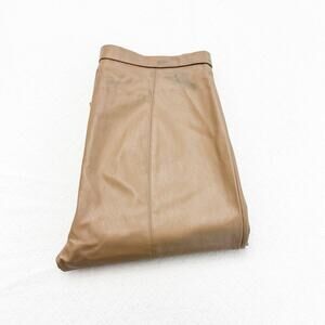 Zara Cream Faux Leather Skinny Pants Size Medium